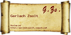 Gerlach Zsolt névjegykártya